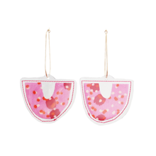Load image into Gallery viewer, DROP HOOPS  |  Pink Speckled Sands
